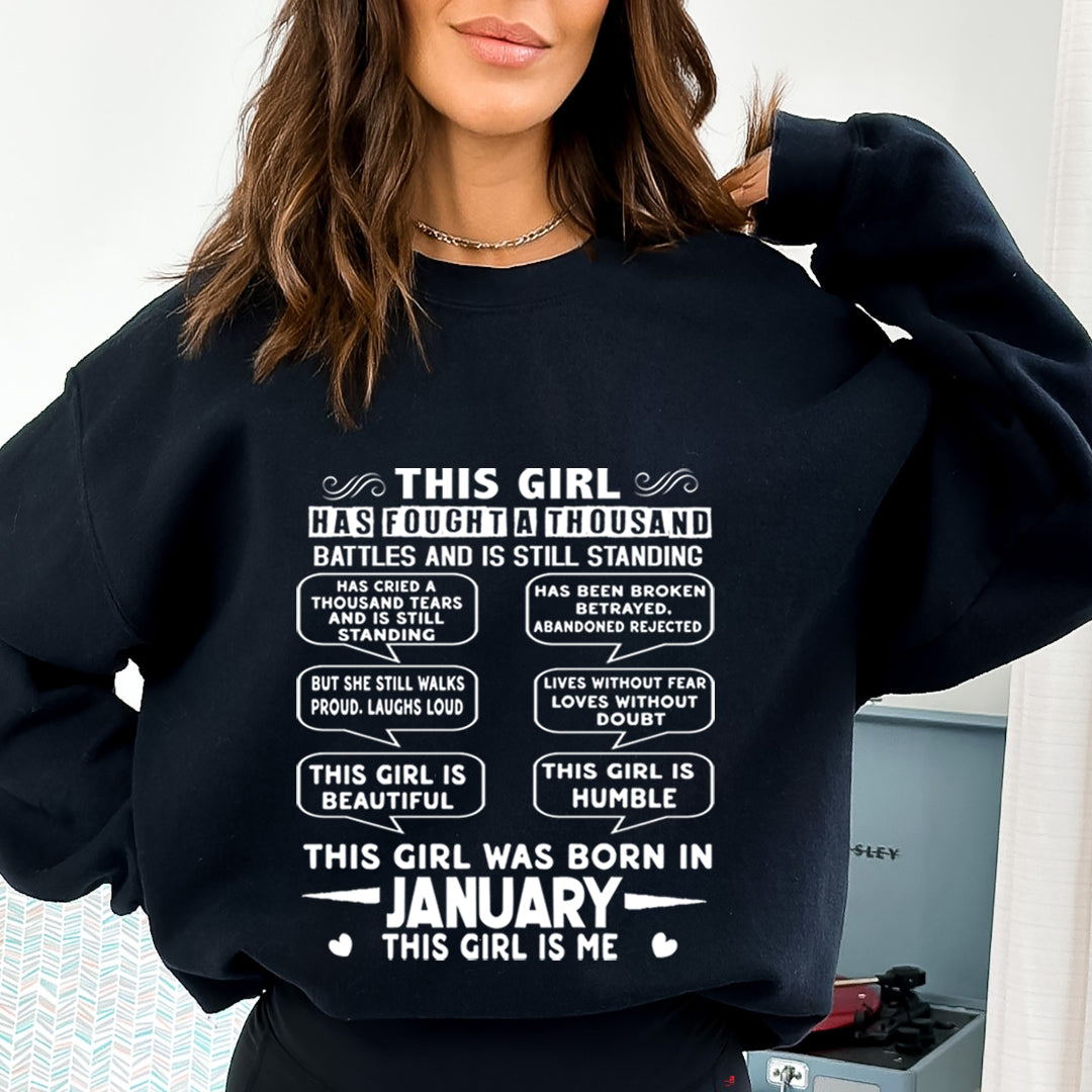 This Girl Was Born In January (white) - Sweatshirt & Hoodie