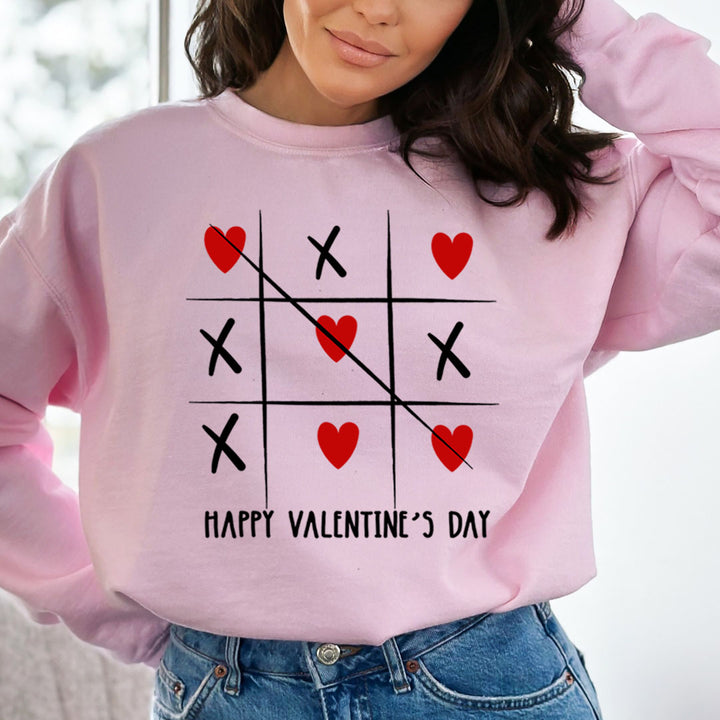 Happy Valentine's Day Heart And Cross design  - Sweatshirt & Hoodie
