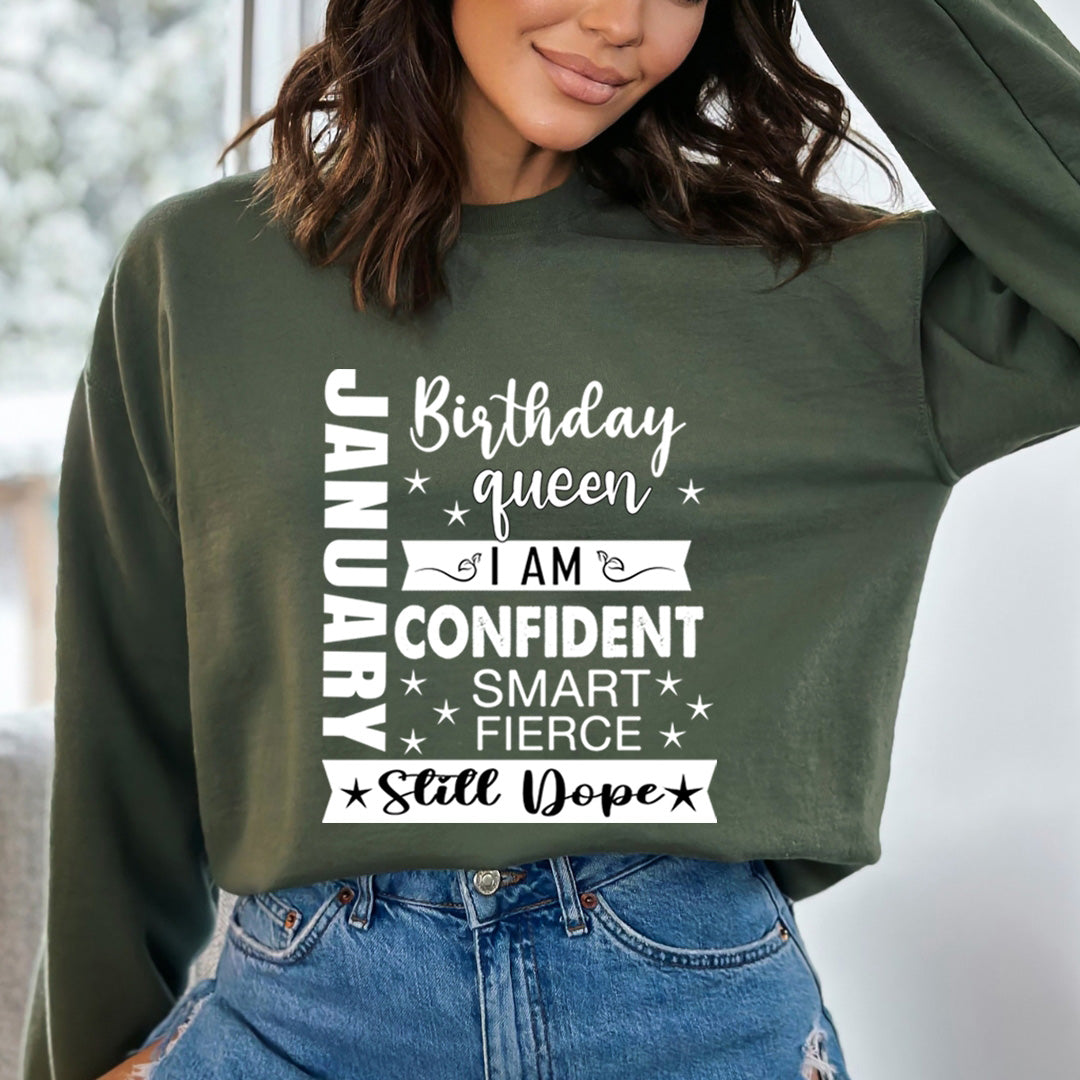January Birthday Queen - Sweatshirt & Hoodie