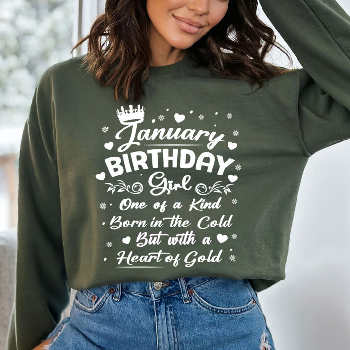 January Birthday Girl Born In The Cold - Sweatshirt & Hoodie