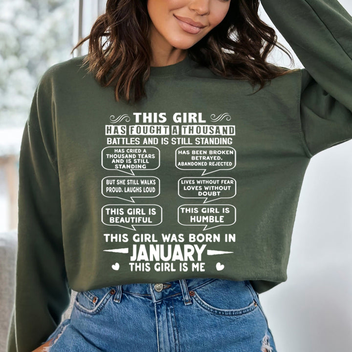 This Girl Was Born In January (white) - Sweatshirt & Hoodie