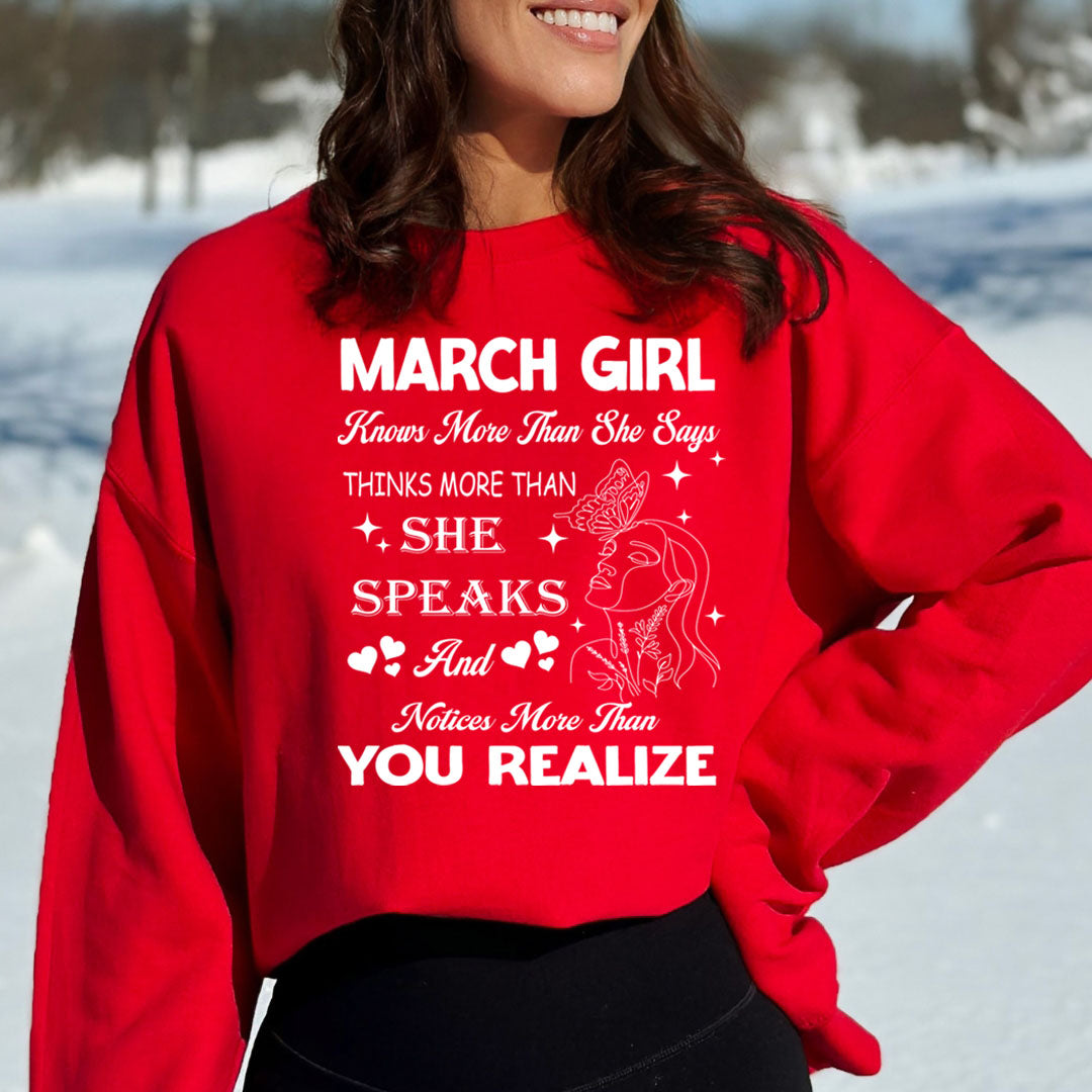 March Girl Notice More Than You Realize  - Cozy & Soft.