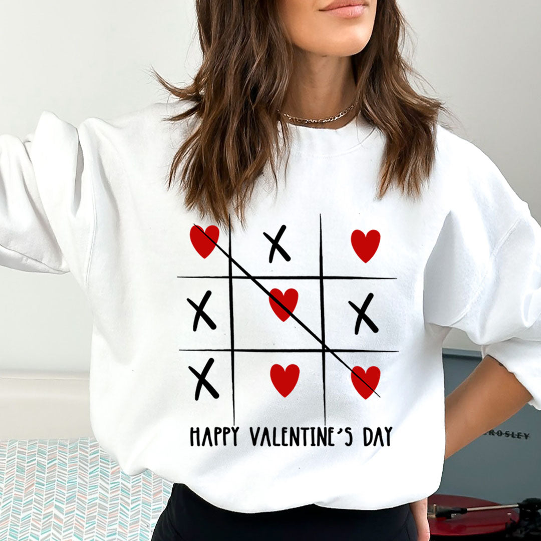 Happy Valentine's Day Heart And Cross design  - Sweatshirt & Hoodie