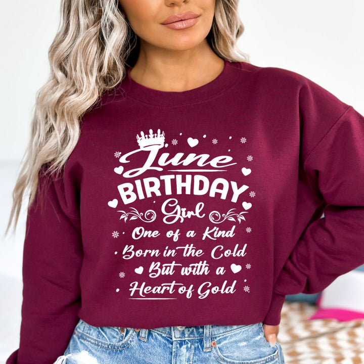 June Birthday Girl Born In The Cold - Sweatshirt & Hoodie