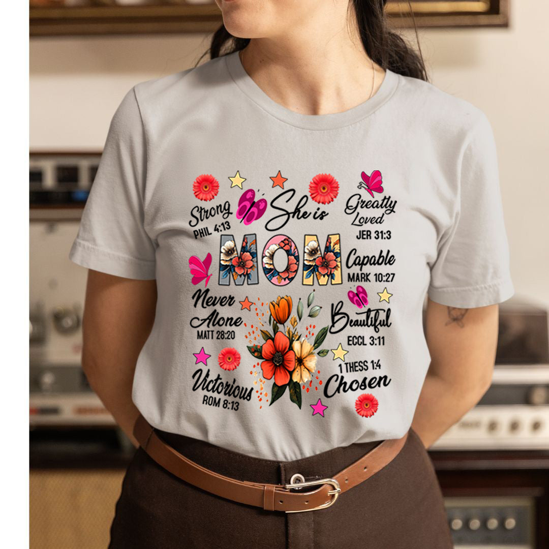 She is Mom Greatly Loved Capable Beautiful - T-Shirt
