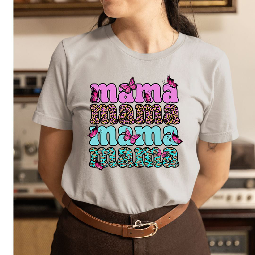 Mama Mama With Butterfly- Unisex T-Shirt