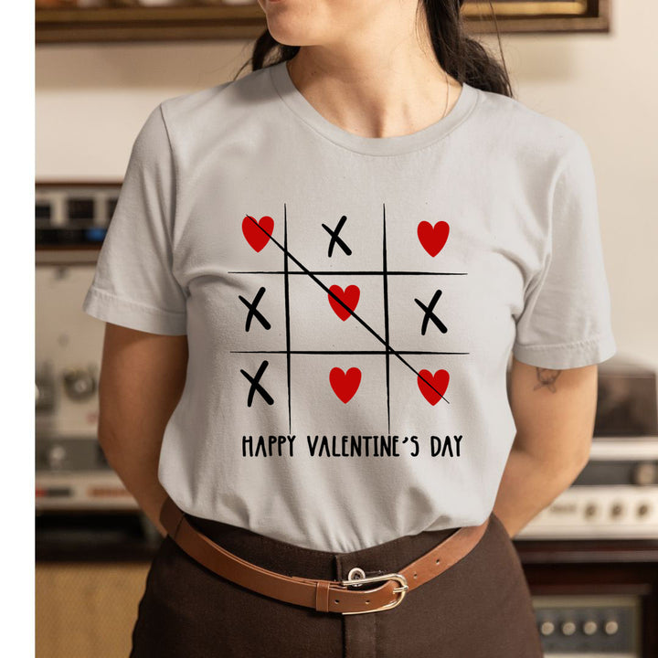 Happy Valentine's Heart And Cross design - Unisex T-Shirt