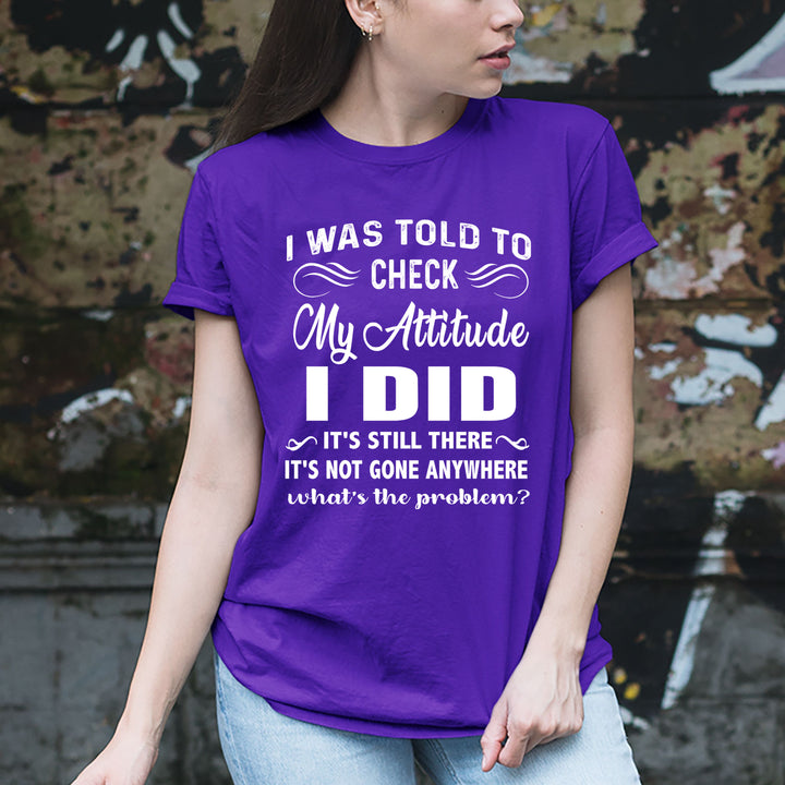 "CHECK MY ATTITUDE I DID"