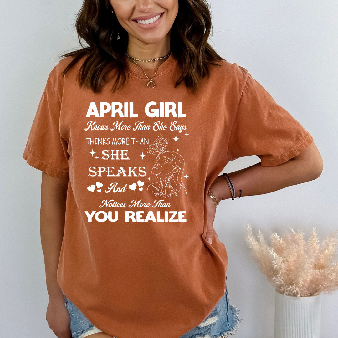 April Girl Notice More Than You Realize - Bella Canvas