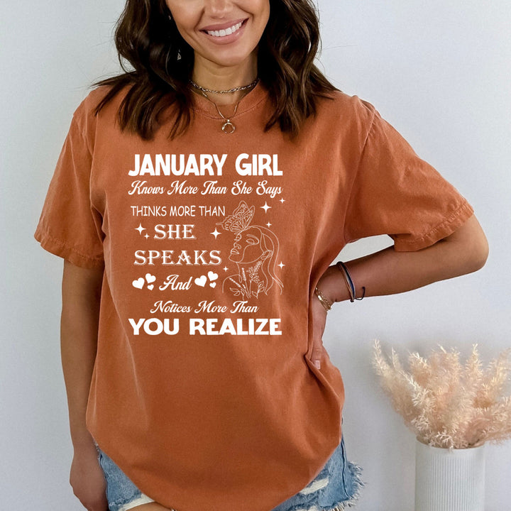 January Girl Notice More Than You Realize - Bella Canvas