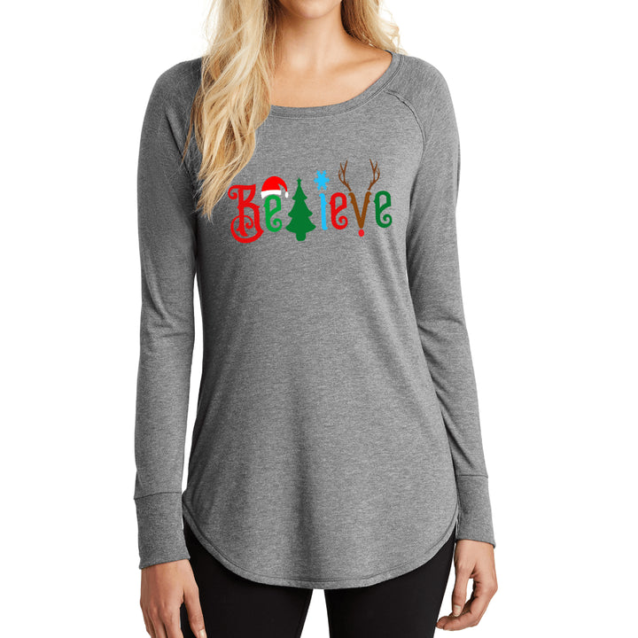 "BELIEVE"- Stylish Long-Sleeve Tee