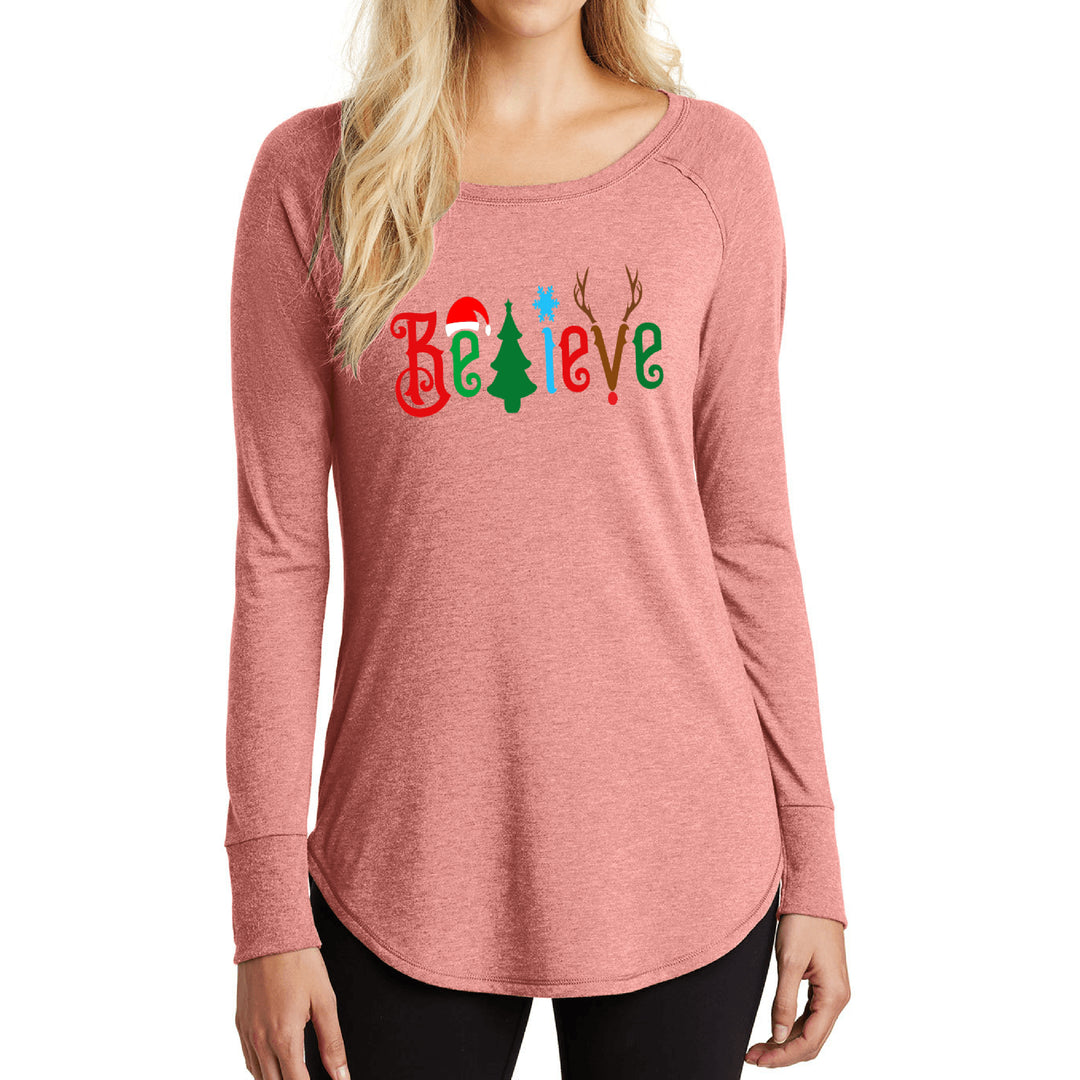 "BELIEVE"- Stylish Long-Sleeve Tee