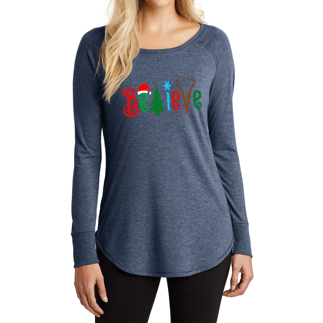 "BELIEVE"- Stylish Long-Sleeve Tee