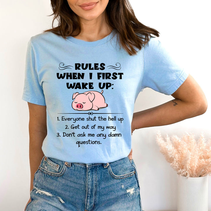 Rules When I First Wake Up - Bella canvas