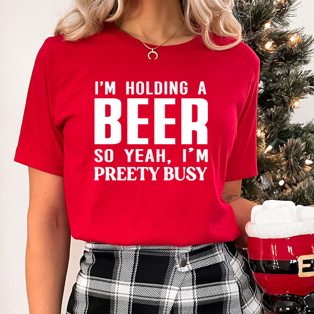 Holding A Beer - Unisex T-Shirt