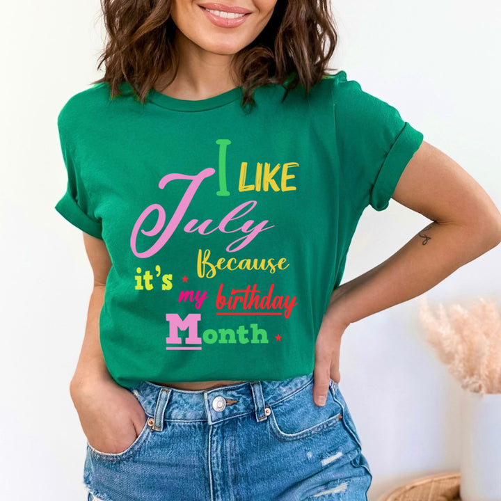 I Like July Because It's My Birthday Month - Unisex T-Shirt