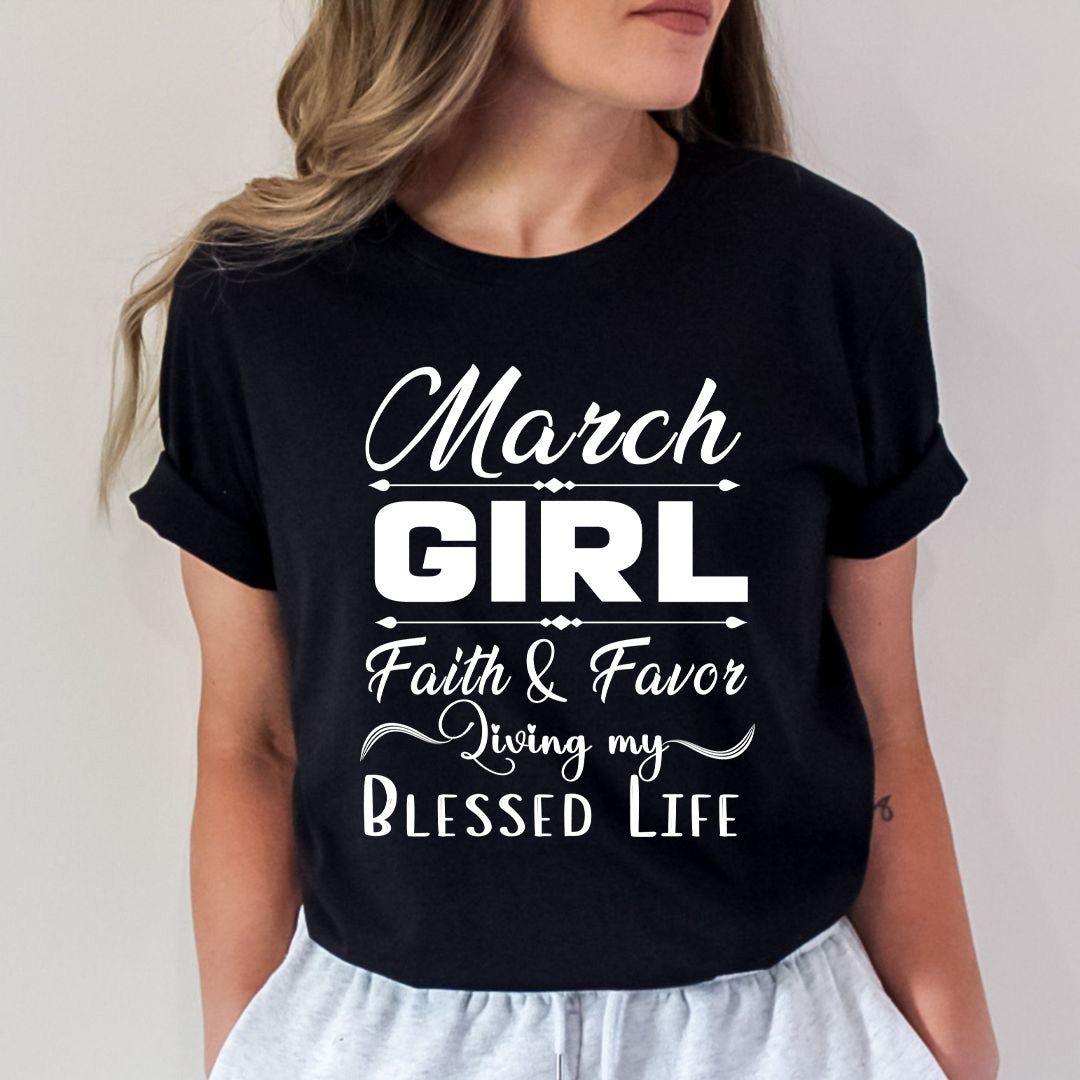 March Girl Faith & Favor - Unisex T-Shirt
