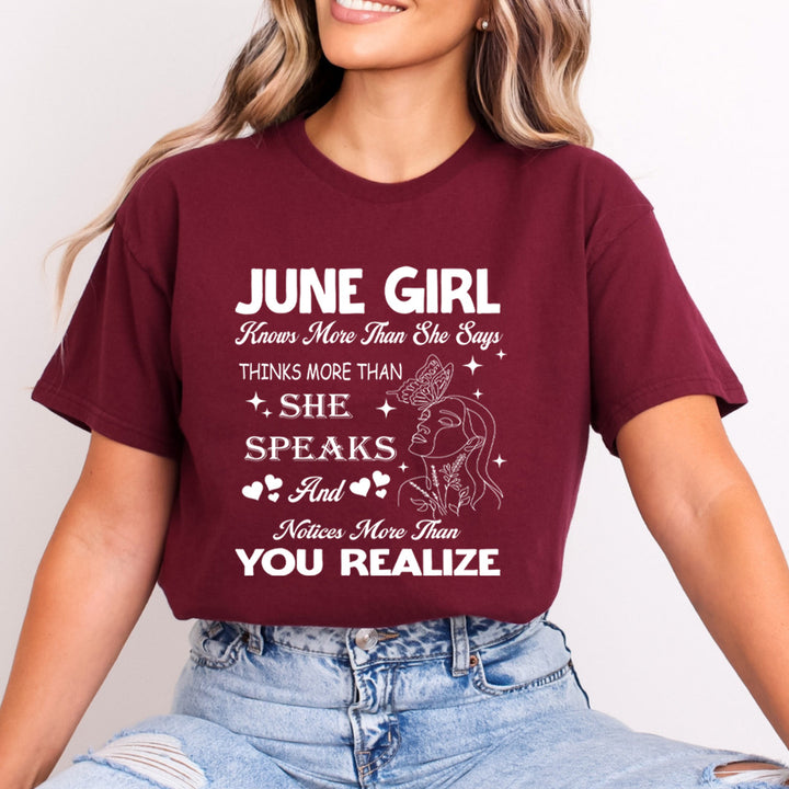 June Girl Notice More Than You Realize - Bella Canvas