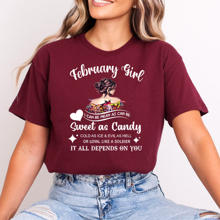 February Girl Sweet As Candy - Bella Canvas