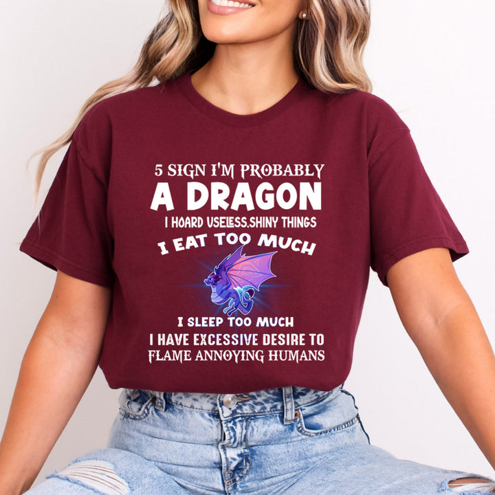 5 Signs I'm Probably A Dragon - Bella Canvas