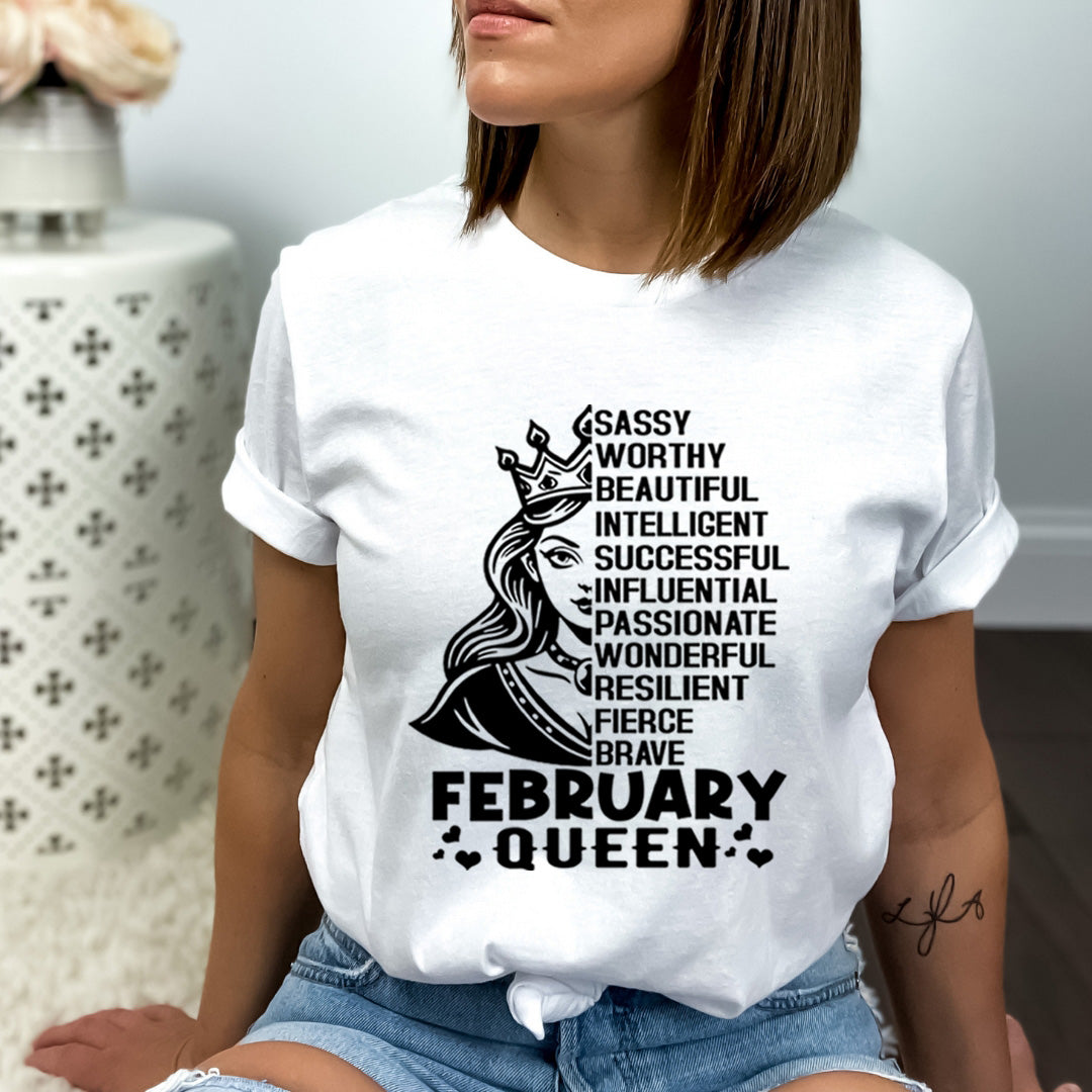 February Queen Worthy And Beautiful - Bella Canvas