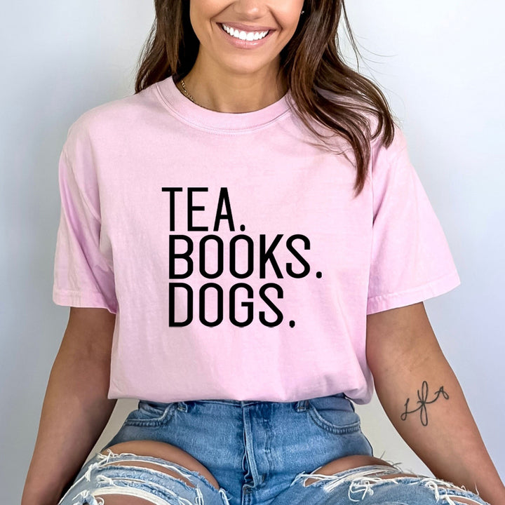 Tea Books Dogs - Bella Canvas T-Shirt