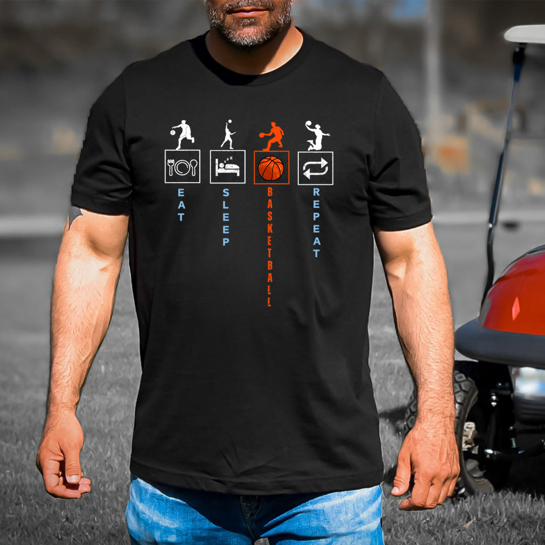 Eat Sleep Basketball Repeat - Men's Tee