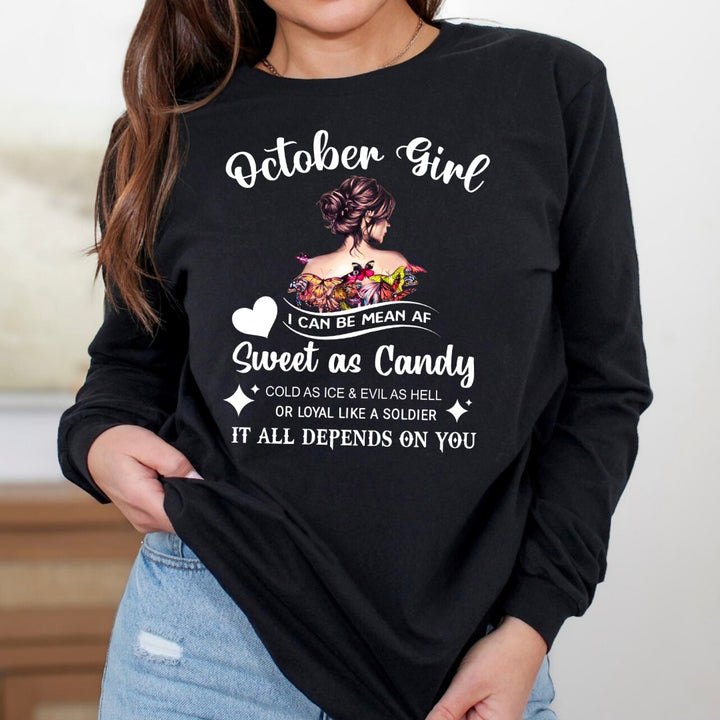 October Girl Sweet As Candy - Long-Sleeve Tee