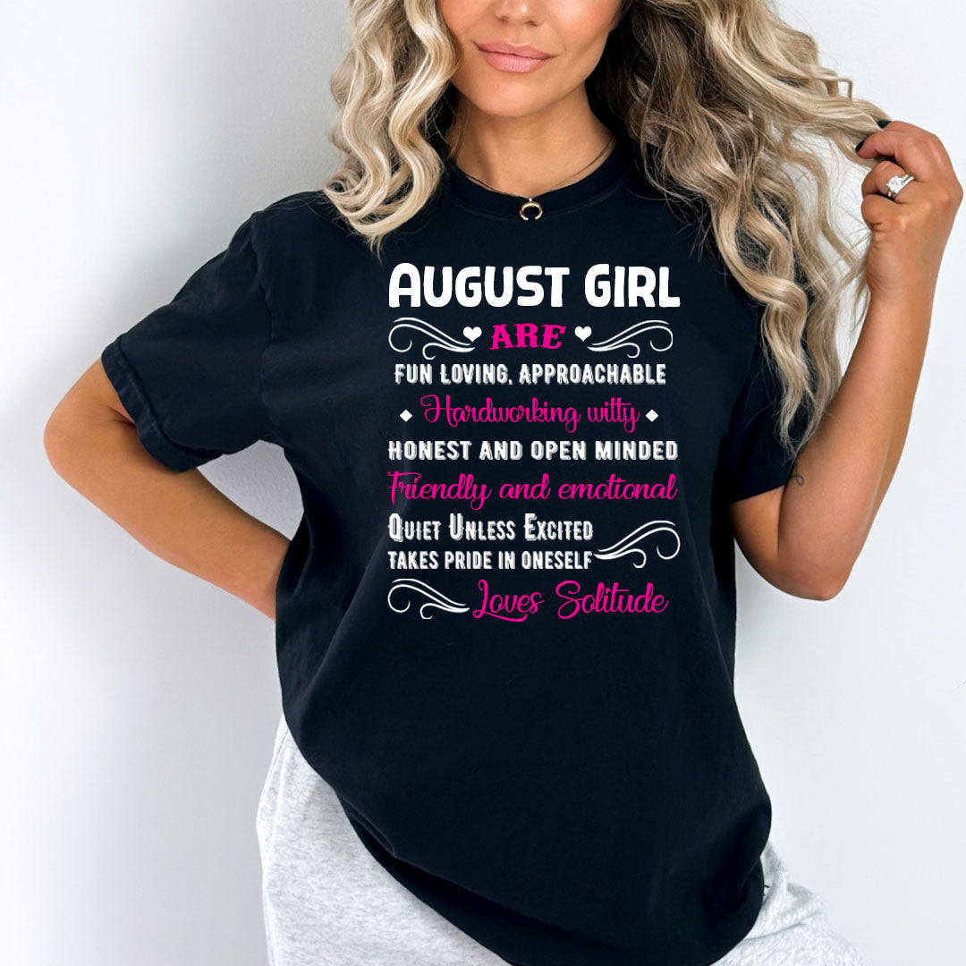 Hardworking,Witty,Quiet Unless Excited - August Girl - Bella Canvas