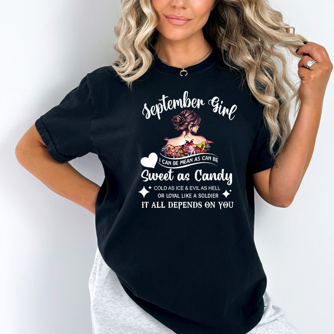 September Girl Sweet As Candy - Bella Canvas