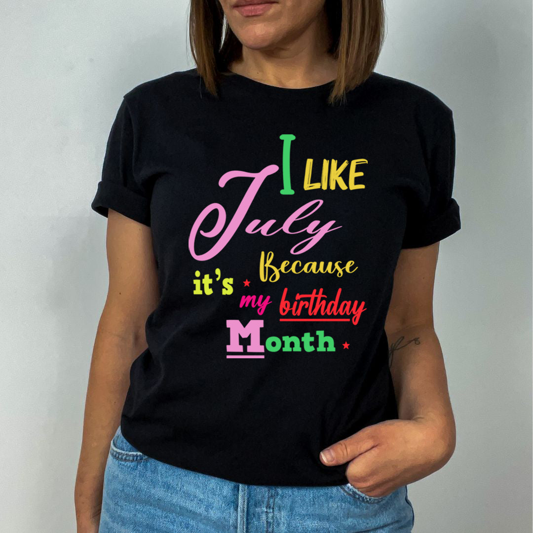 I Like July Because It's My Birthday Month - Unisex T-Shirt