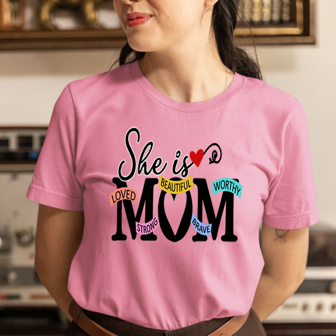 She Is Beautiful Strong Mom - Unisex T-Shirt