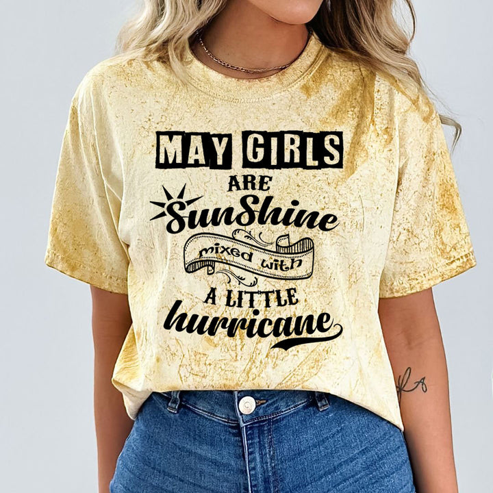 May Girls Are Sunshine - Unisex Tie-Dye Colorblast T-Shirt