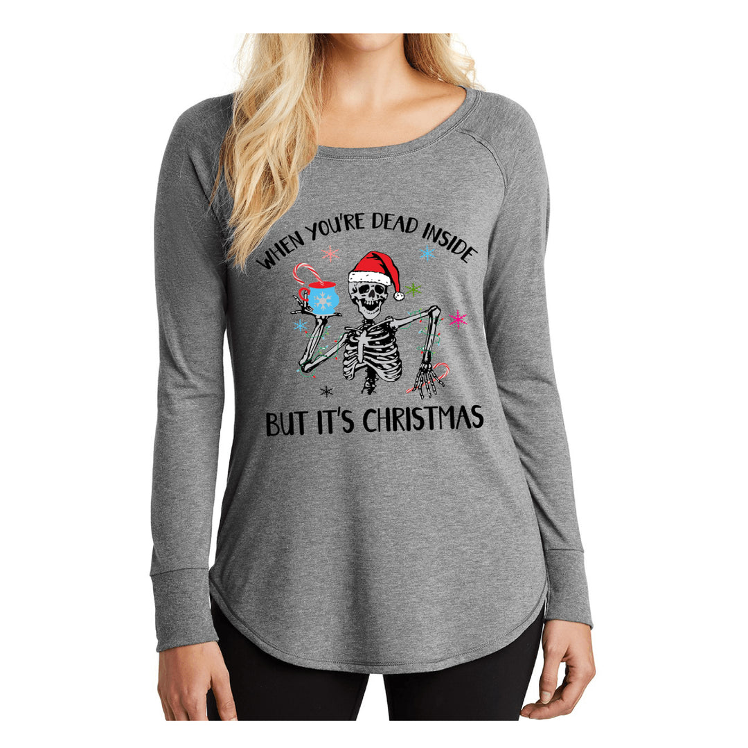 "WHEN YOU'RE DEAD INSIDE"-Stylish Long-Sleeve Tee