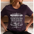 November Girl Who Has Heart That's Made Of Gold  - Unisex T-Shirt