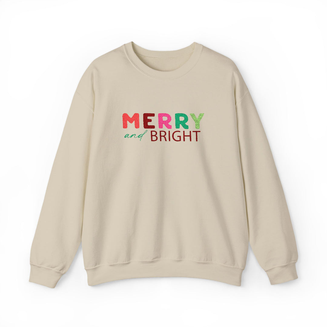 Merry And Bright - Embroidery Design (Sweatshirt & Hoodie)