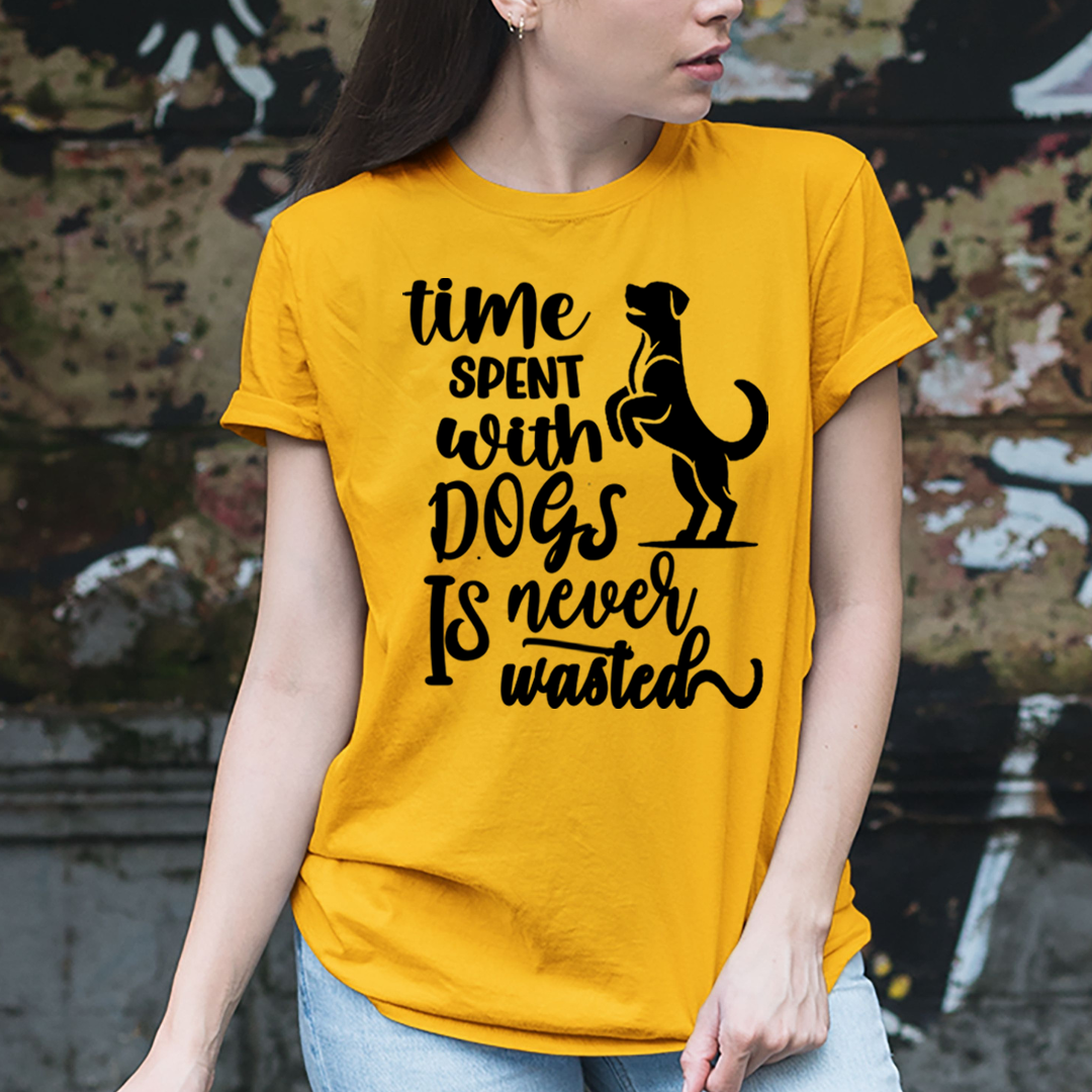 Time Spent With dogs is Never wasted - Unisex T-Shirt