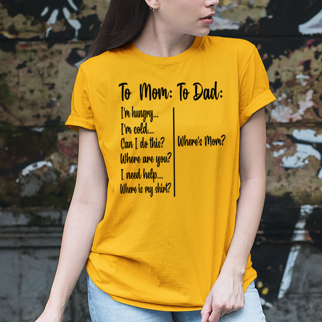 To Mom: To Dad:  - Unisex T-Shirt