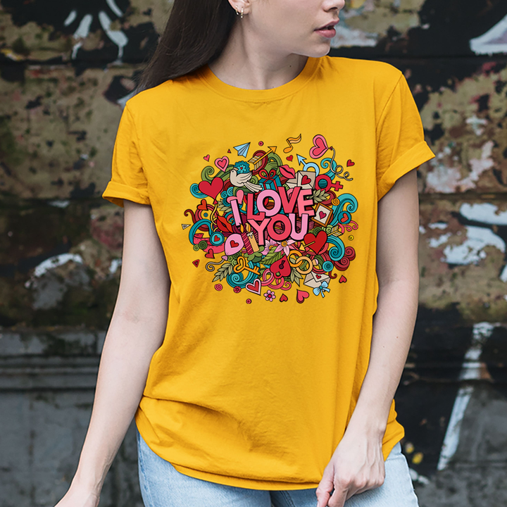 I LOVE YOU NEW (COLORFUL DESIGN) - Unisex T-Shirt