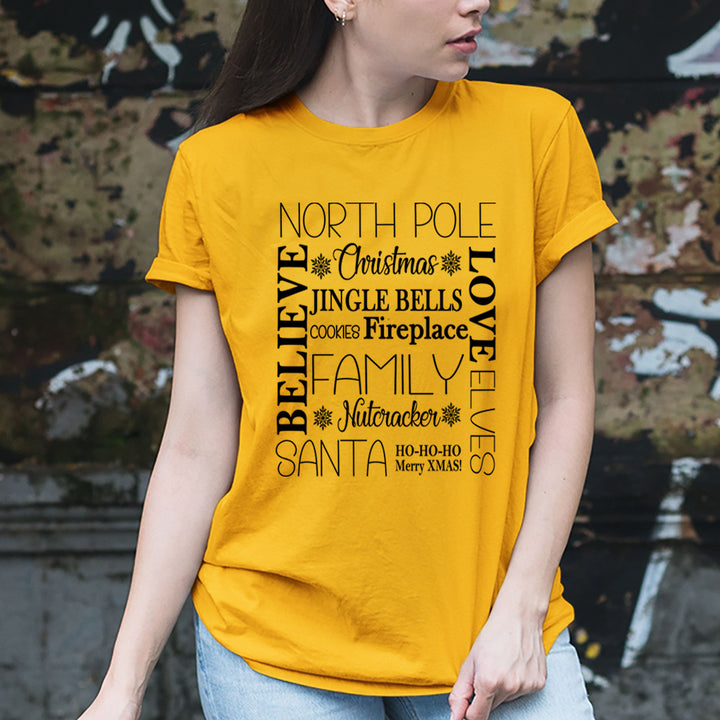 North Pole Believe Love Elves  - Unisex T-Shirt
