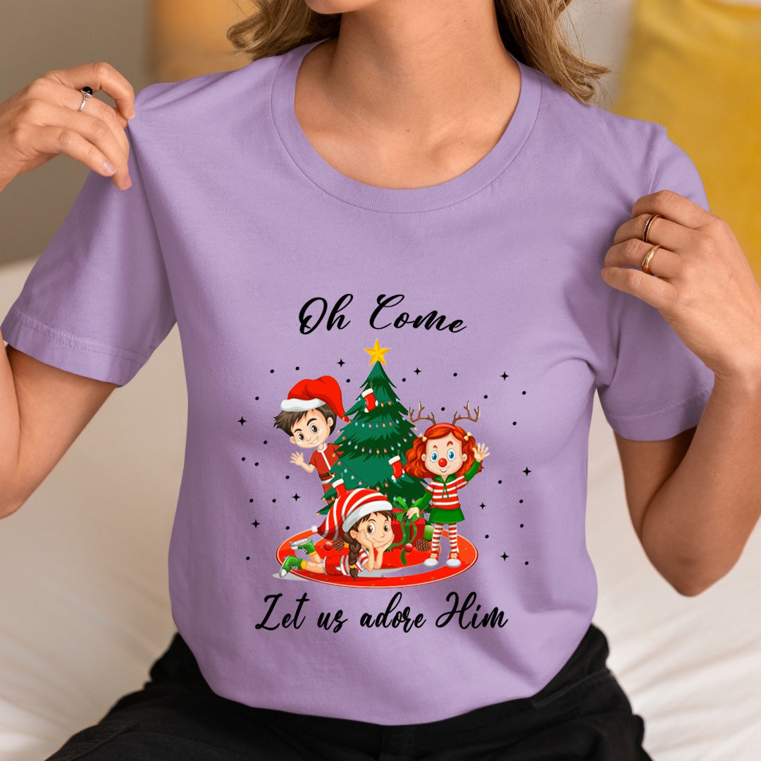 Oh Come Let Us Adore Him - Unisex T-Shirt