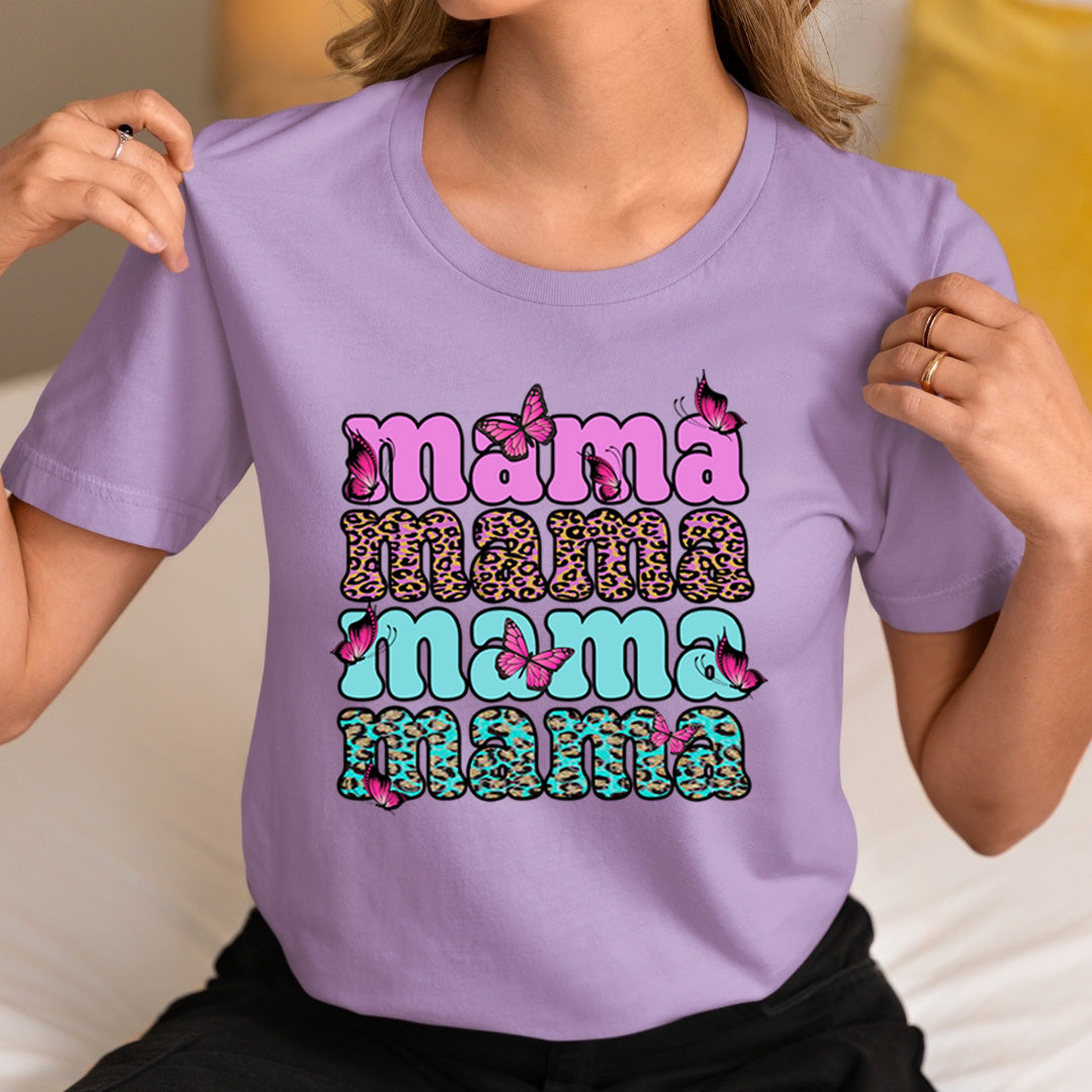 Mama Mama With Butterfly- Unisex T-Shirt