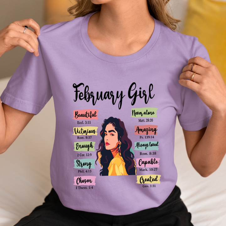 February Girl Beautiful Never Alone - Unisex T-Shirt