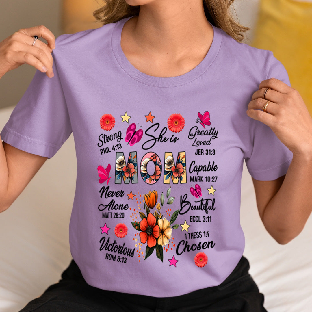 She is Mom Greatly Loved Capable Beautiful - T-Shirt