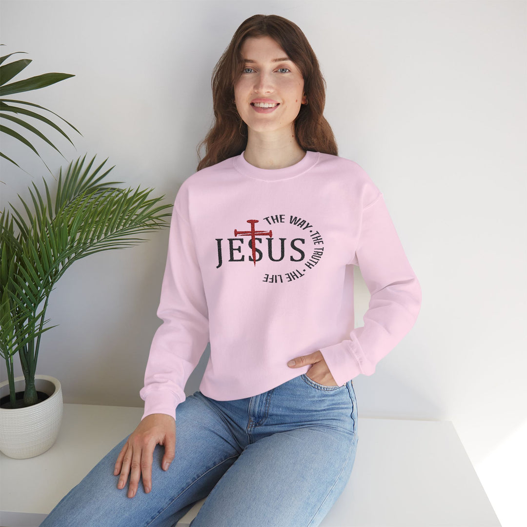 Jesus The Way The Truth - Embroidery Design (Sweatshirt & Hoodie)