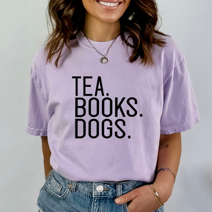 Tea Books Dogs - Bella Canvas T-Shirt
