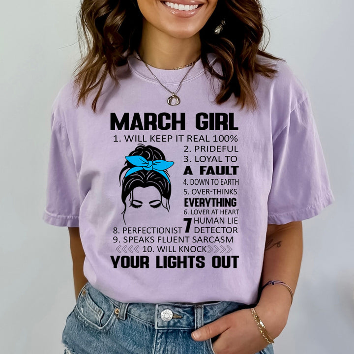 March Girl (Speaks Fluent Sarcasm) - Bella Canvas