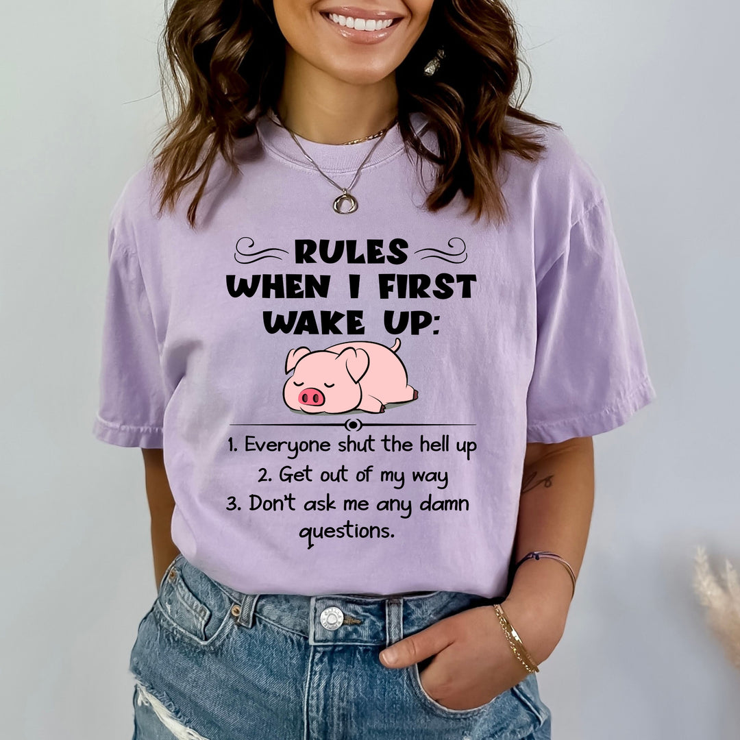 Rules When I First Wake Up - Bella canvas