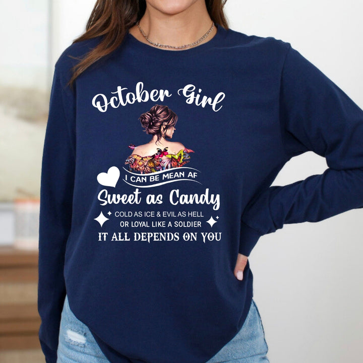October Girl Sweet As Candy - Long-Sleeve Tee