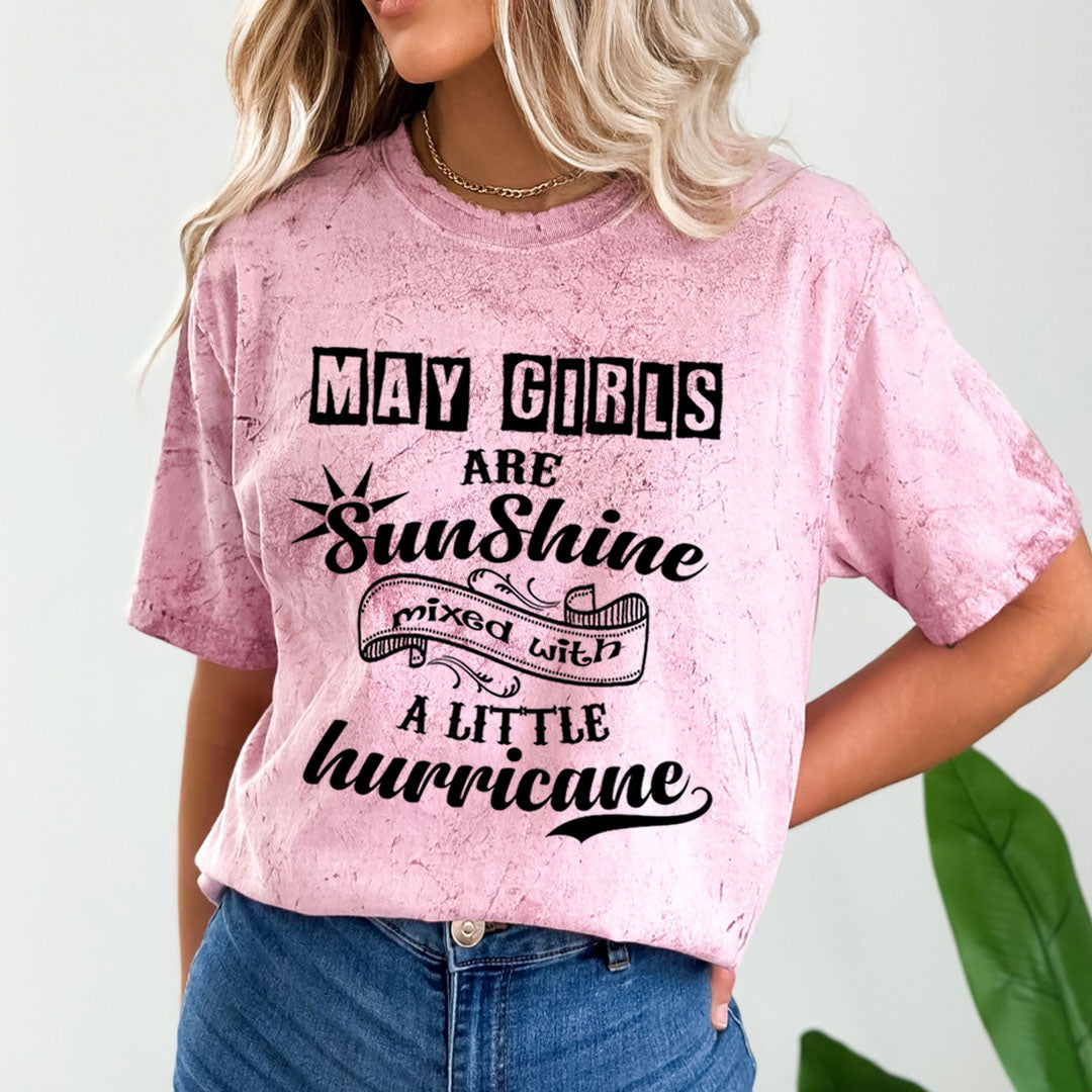 May Girls Are Sunshine - Unisex Tie-Dye Colorblast T-Shirt
